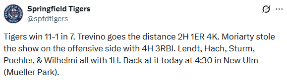 St. James Result Tweet
